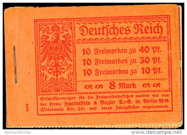 Germania 1921, Markenheftchen ONr. 1, Postfrisch (Deckel &Ouml;ffnungsbug, Ecken Leicht Besto&szlig;en, Druckspur,... - Booklets