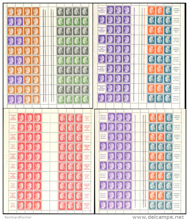 Hitler 1941, 4 Verschiedene Markenheftchenbogen Komplett (je Gefaltet), Postfrisch, Mi. 1.000,-, Katalog: MHB69/72... - Sonstige & Ohne Zuordnung