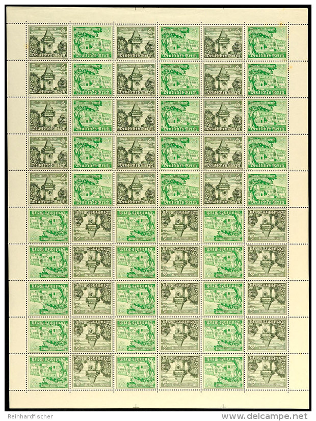 WHW 1939, 5+6 Pf., Markenheftchenbogen Postfrisch, Am Rand Leichte Alterungsspuren, Geringf&uuml;gig Angetrennt,... - Sonstige & Ohne Zuordnung