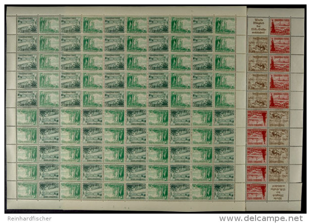 WHW 1937 Schiffe, 2 Markenheftchenbogen Postfrisch (3+12 Pf. Zwischen Feld 81/91 Angetrennt Mit Kl. Einriss), Mi.... - Sonstige & Ohne Zuordnung