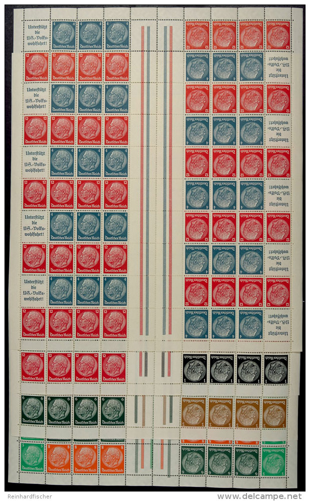 Hindenburg 1937/39, 4 Markenheftchenbogen Kpl., Postfrisch, Mi. 2.200,-, Katalog: MHB42/45.2 **Hindenburg 1937... - Other & Unclassified