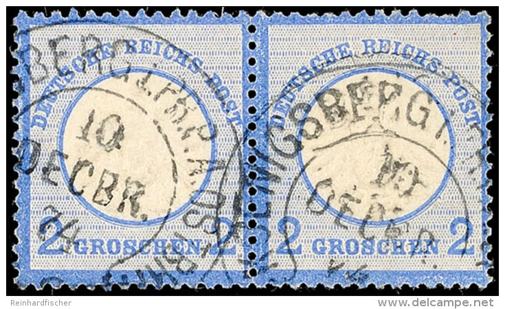 "K&Ouml;NIGSBERG I. PR. P.A. OSTBHF.  10 DECBR. 74", Zweimal Klar Auf Waag. Prachtpaar 2 Gramm Gro&szlig;er Schild,... - Sonstige & Ohne Zuordnung