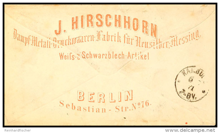 1 Gr. Rosa, Waager. Paar Auf Briefkuvert, Mit K1 "BERLIN P.E.15. 5 8 71" (KBHW 412) Nach Hamburg, R&uuml;cks.... - Other & Unclassified
