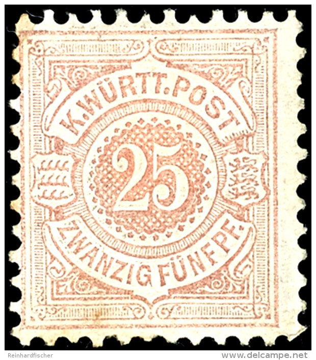 25 Pf In B-Farbe Tadellos Ungebraucht Mit Vollem Originalgummi Und Falzresten, Gepr. Winkler BPP B, Mi. 400,--,... - Sonstige & Ohne Zuordnung