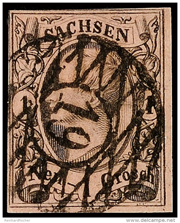 "19" - Meissen, Klar Und Zentrisch Auf Tadelloser 1 Ngr. K&ouml;nig Johann I. In A-Farbe In Type II, Bestens Gepr.... - Sachsen