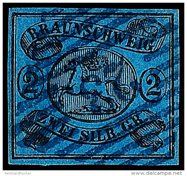 "23" - Hohegeiss, Klar Und Zentrisch In Blau Auf 2 Sgr. Schwarz Auf Blau, Allseits Vollrandig, Pracht, Katalog: 7a... - Brunswick