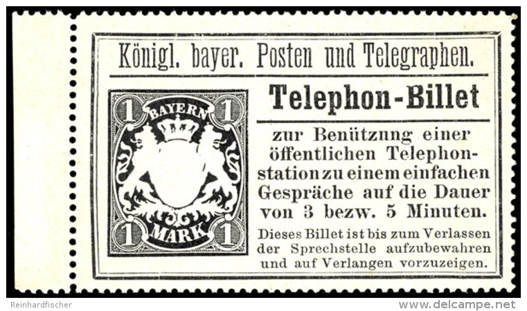 1 M. Auf Farbigem Papier, Mit Linkem Seitenrand, Ungebraucht O.G., Selten, Luxus, Mi. 400,-, Katalog: TB17 (*)1... - Sonstige & Ohne Zuordnung