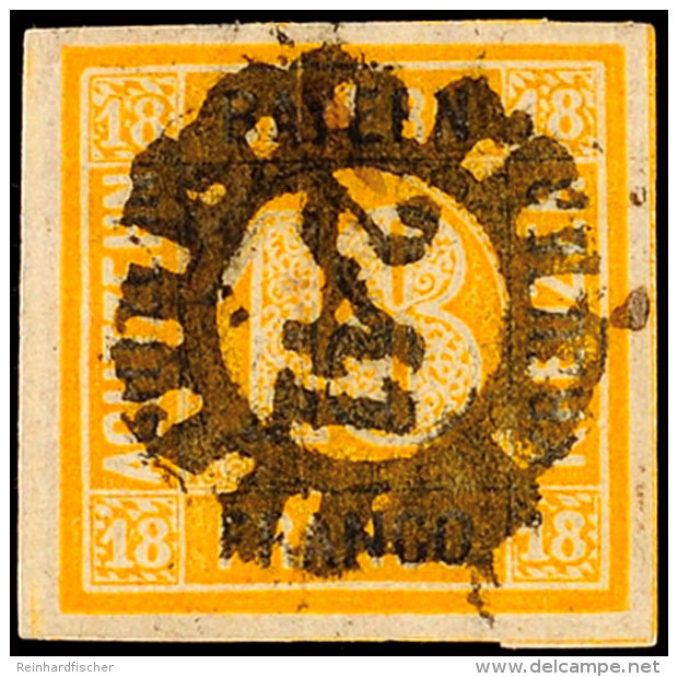 18 Kr. Gelborange, Breitrandig, Klarer Zentrischer GMR "241", Katalog: 7 O18 Kr. Yellow Orange, With Wide... - Sonstige & Ohne Zuordnung