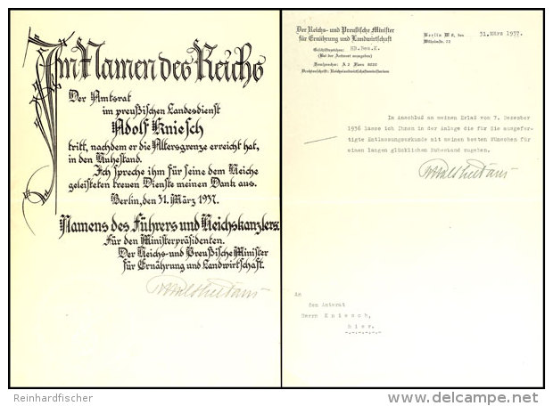 Kleiner Dokumentennachlass Kniesch, Dabei Besitzzeugnis Verdienstkreuz F&uuml;r Kriegshilfe, Verleihung Eisernes... - Unclassified