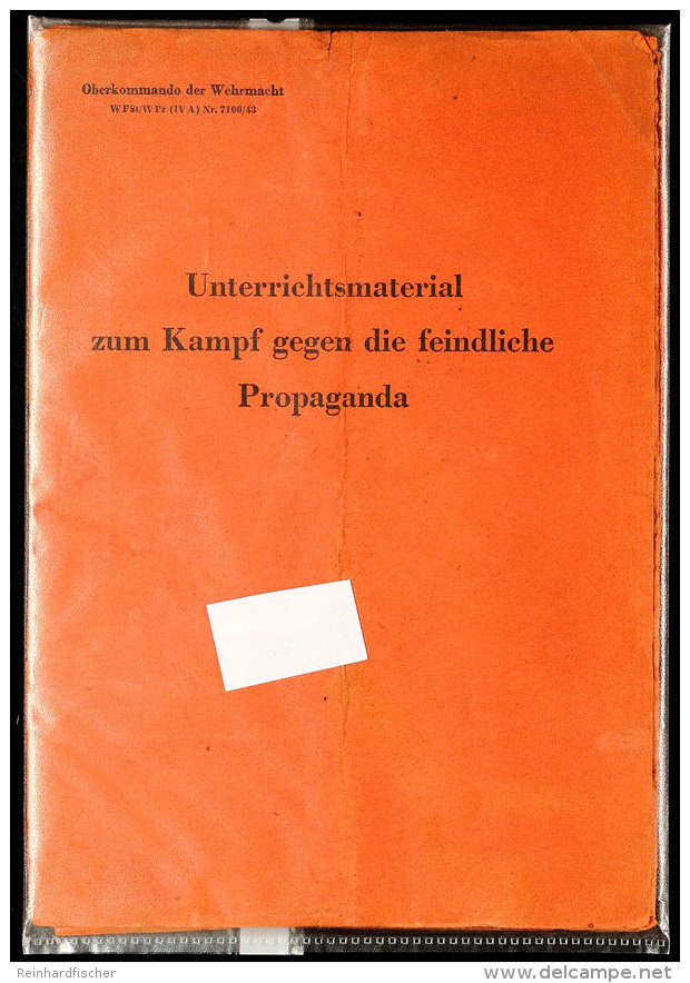 Heft "Unterrichtsmaterial Zum Kampf Gegen Die Feindliche Propaganda", Herausgeber: Oberkommando Der Wehrmacht,... - Ohne Zuordnung