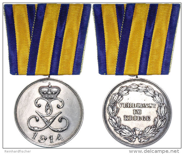 Schwarzburg-Rudolstadt Und -Sondershausen, Milit&auml;rische Ehrenzeichen, Silberne Medaille "Verdienst Im Kriege... - Unclassified