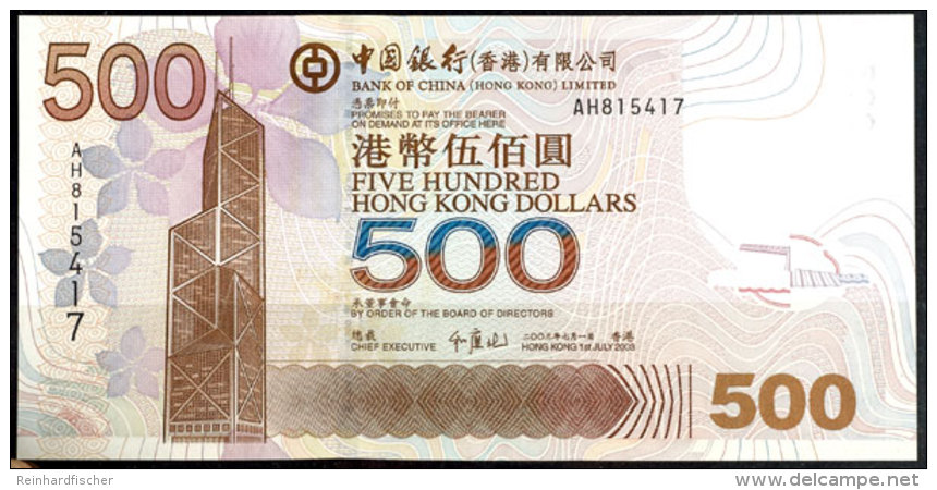 Hongkong, 500 Dollars, 2003, Seriennummer AH815417, Kassenfrisch, Erhaltung I., Katalog: Pick 338a IHong Kong,... - Unclassified