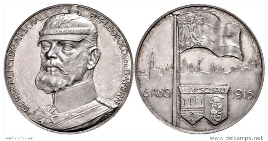 Silbermedaille (Dm. Ca. 33,20mm, Ca. 17,28g), 1915, Von A. Hummel, Auf Prinz Leopold Maximilian V. Bayern. Av:... - Sonstige & Ohne Zuordnung