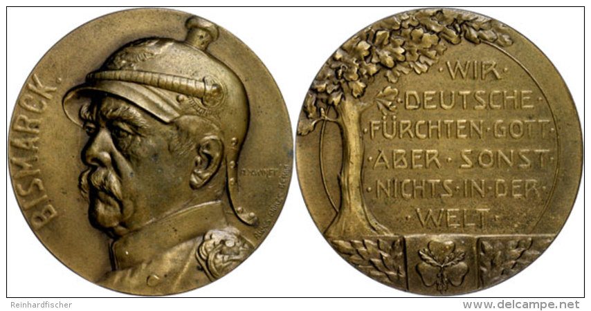 Otto Von Bismarck, Bronzemedaille (Dm. Ca. 50,10mm, Ca. 65,25g), O.J. (1905), Von A. M. Wolff, Auf Seinen 90.... - Sonstige & Ohne Zuordnung