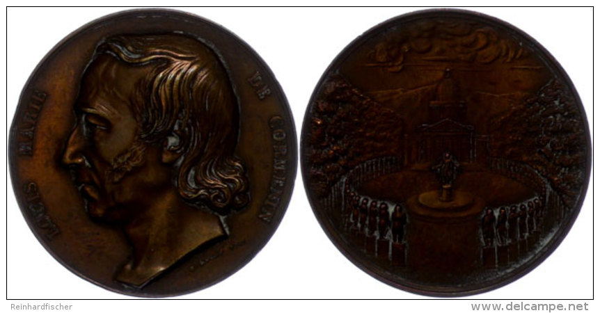 Frankreich, Bronzemedaille (56,04 G, 51 Mm),1842, Von E. Rogat, Auf Den Advokat Louis Marie De Cormenin. Av: Kopf... - Other & Unclassified