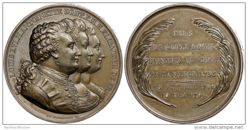 Frankreich, Louis XVI., Bronzemedaille (Dm. Ca. 41mm, Ca. 38,07g), 1794, Von Barre Und De Puymaurin. Av: Die... - Other & Unclassified