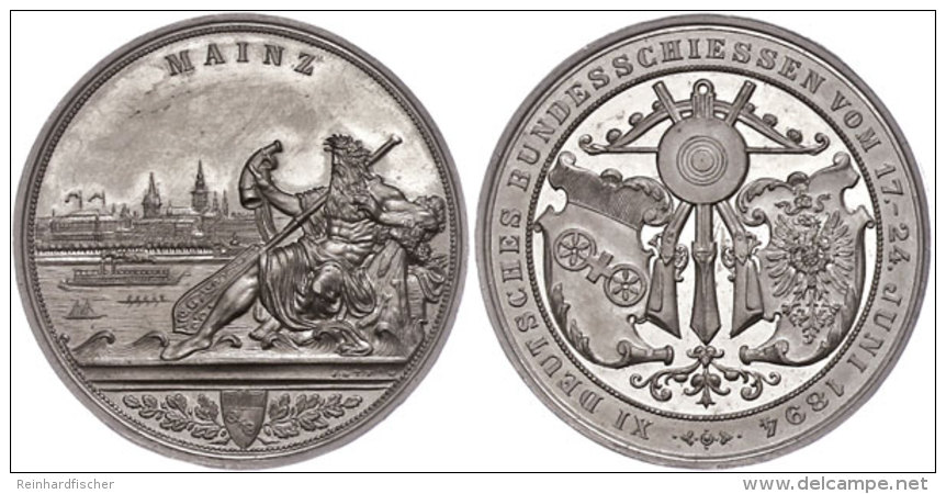 Aluminiummedaille (Durchmesser 39 Mm, 18,53 G), 1894, Von J&ouml;rgum Und Trefz, Auf Das XI. Deutsche... - Other & Unclassified