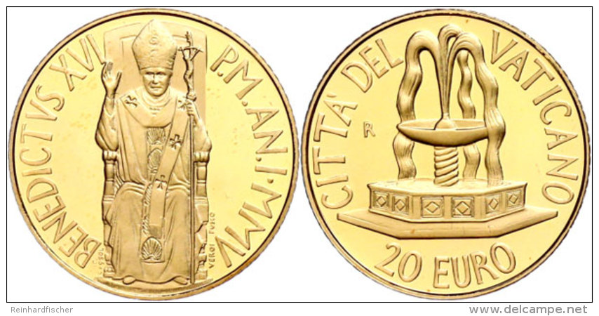 20 Euro, Gold, 2005, Sakramente Der Christlichen Initiation-1. Ausgabe- Taufe, Papst Benedikt XVI., 6 G, 916er... - Vatican