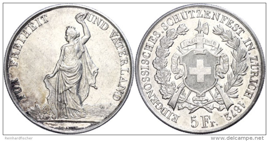 5 Franken, 1872, Bern, HMZ 2-1343i, Ss.  Ss5 Franc, 1872, Bern, HMZ 2-1343i, Very Fine.  Ss - Other & Unclassified
