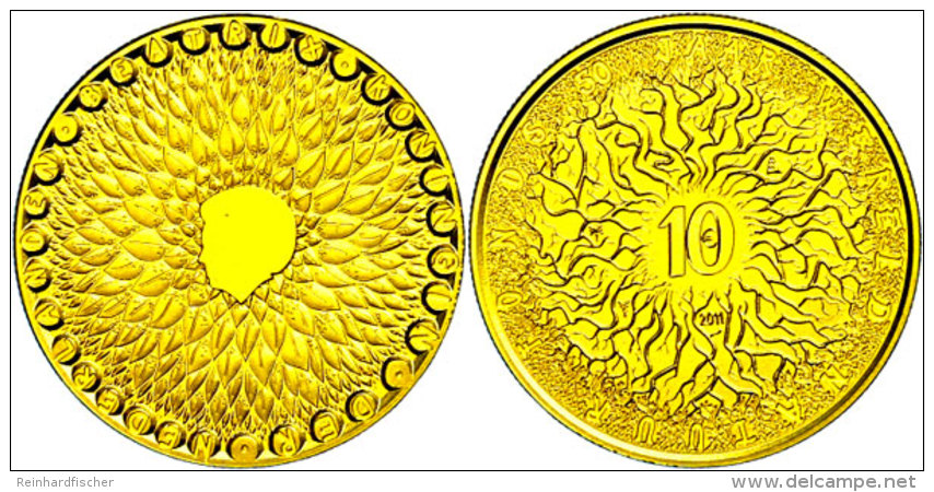 10 Euro, Gold, 2011, 50 Jahre World Wildlife Fund, KM 300, Sch&ouml;n 190, Im Holzetui Mit OVP Und Zertifikat,... - Other & Unclassified