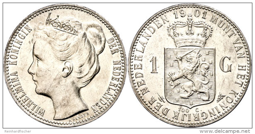 Gulden, 1901, Wilhelmina, Schulman 803, Vz.  VzGuilder, 1901, Wilhelmina, Schulman 803, Extremley Fine  Vz - Sonstige & Ohne Zuordnung