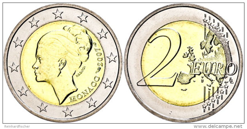 2 Euro, 2007, Grace Kelly, In Ausgabeschatulle Mit Umverpackung, Vz-st.  Vz-st2 Euro, 2007, Grace Under Fire... - Other & Unclassified