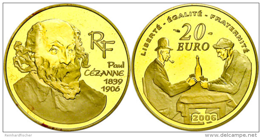 20 Euro, Gold, 2006, Paul Cesanne, 1/2 Unze Fein, Sch&ouml;n 864, Auflage Nur 500 St&uuml;ck! Mit Zertifikat In... - Other & Unclassified