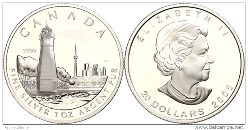 20 Dollars, 2005, Leuchtturm (1809) Von Gibraltar, KM 565, Sch&ouml;n 646, Im Etui Mit OVP Und Zertifikat, Auflage... - Other & Unclassified