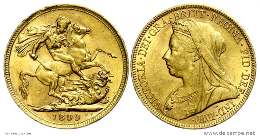 Sovereign, Gold, 1899, Victoria, Mzz S Sydney, Fb. 23, Randfehler, Ss-vz.  Ss-vzSovereign, Gold, 1899,... - Other & Unclassified