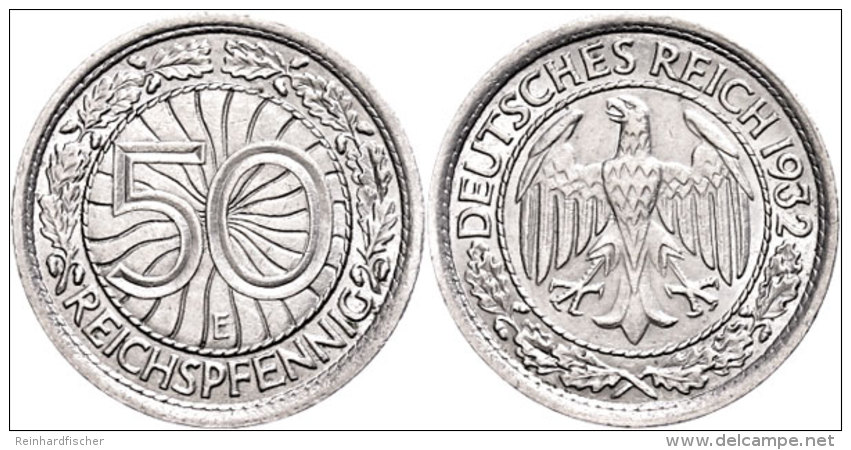 50 Reichspfennig, 1932, E, Ss-vz., Katalog: J. 324 Ss-vz50 Reichs Penny, 1932, E, Very Fine To Extremly Fine.,... - Sonstige & Ohne Zuordnung