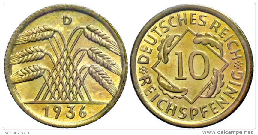 10 Reichspfennig, 1936, D, PP., Katalog: J. 317 PP10 Reichs Penny, 1936, D, PP., Catalogue: J. 317 PP - Sonstige & Ohne Zuordnung