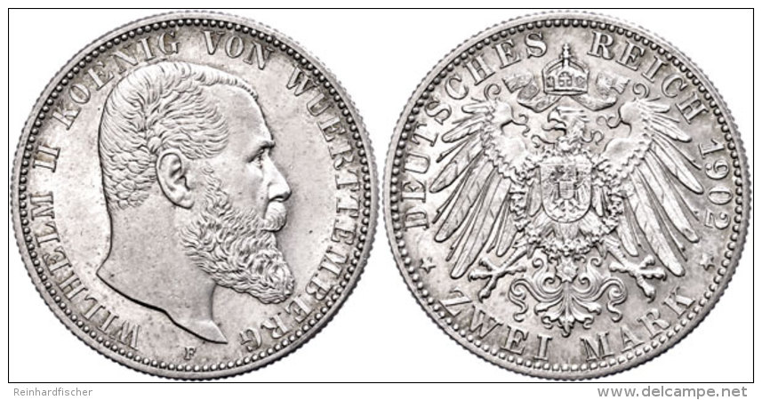 2 Mark, 1902, Wilhelm II., F. St., Katalog: J. 174 2 Mark, 1902, Wilhelm II., F. St., Catalogue: J. 174 - Other & Unclassified