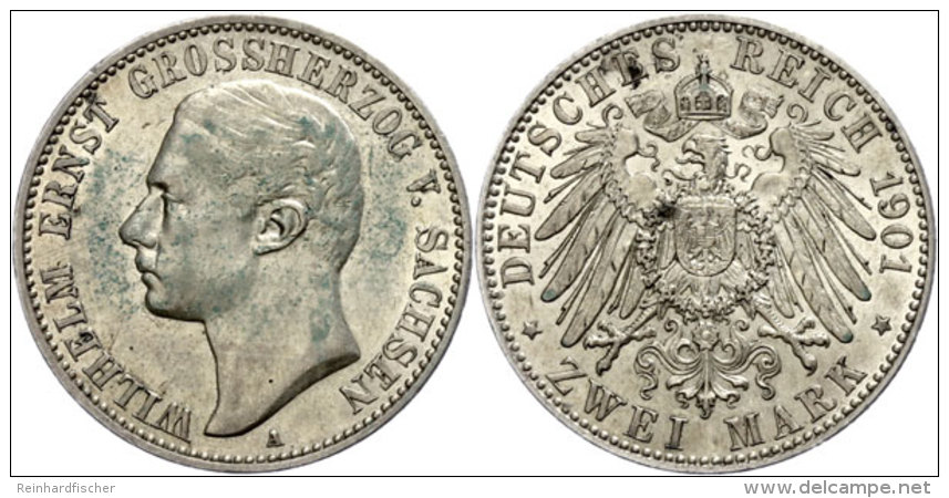 2 Mark, 1901, Wilhelm Ernst, J. 157, Ss-vz., Katalog: J. 157 Ss-vz2 Mark, 1901, Wilhelm Ernst, J. 157, Very... - Sonstige & Ohne Zuordnung