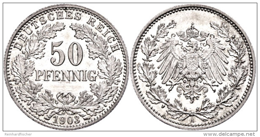 50 Pfennig, 1903, F. St., Katalog: J. 15 50 Penny, 1903, F. St., Catalogue: J. 15 - Other & Unclassified