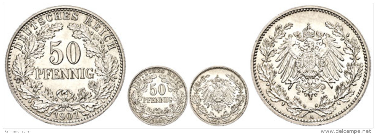 50 Pfennig, 1901, F. St., Katalog: J. 15 50 Penny, 1901, F. St., Catalogue: J. 15 - Sonstige & Ohne Zuordnung