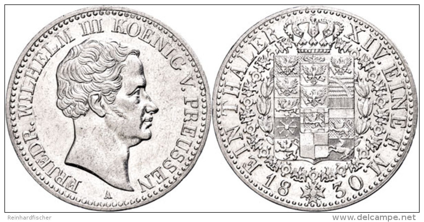 Taler, 1830, Friedrich Wilhelm III., AKS 17, Kratzer, Fast Vz.  Thaler, 1830, Friedrich Wilhelm III., Picture... - Sonstige & Ohne Zuordnung