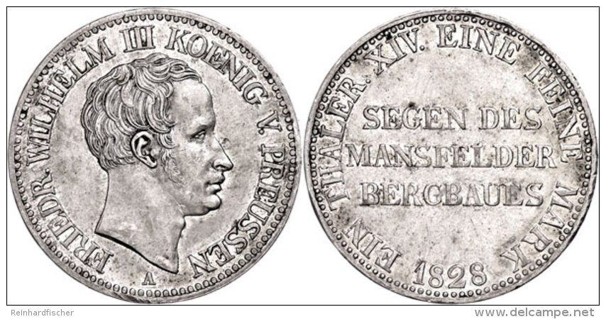 Taler, 1828, Friedrich Wilhelm III., AKS 16, J. 61, Kl. Rf., F. Vz.  Thaler, 1828, Friedrich Wilhelm III.,... - Sonstige & Ohne Zuordnung