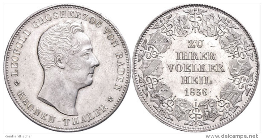 Zollvereinstaler, 1836, Carl Leopold Friedrich, AKS 87, J. 51, Kl. Rf., F. Vz.  Zollvereinstaler, 1836, Carl... - Sonstige & Ohne Zuordnung