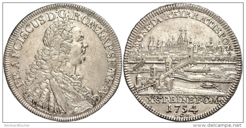 Taler, 1754, Mit Titel Franz I. Stefan, JCB, Dav. 2618, Ss.  SsThaler, 1754, With Title Francis I. Stephen,... - Sonstige & Ohne Zuordnung