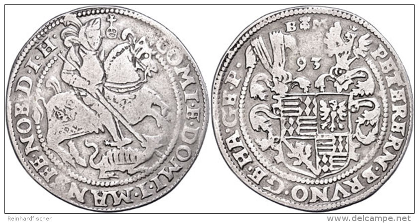 Taler, 1593, Peter Ernst I., Bruno II., Gebhard VIII. Und Johann Georg IV., Tornau 599, S.  SThaler, 1593,... - Sonstige & Ohne Zuordnung