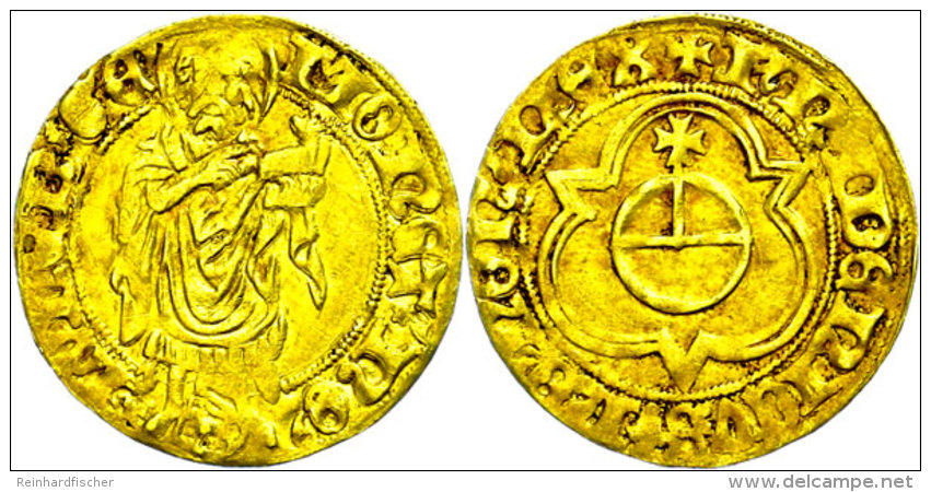 Goldgulden (3,17g), O.J. (1440-1452), Mit Titel Friedrich III., Fb. 1512, Ss.  SsGold Guilders (3, 17g), O. J.... - Sonstige & Ohne Zuordnung