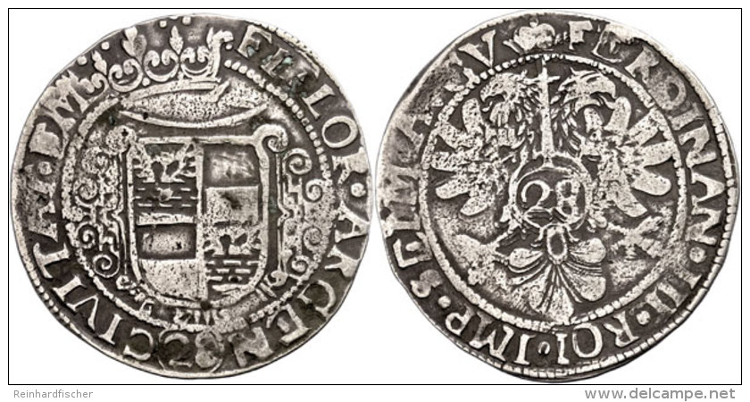 Gulden (28 St&uuml;ber), O.J. (1637-1653), Mit Titel Ferdinand III., Dav. 508, Ss.  SsGuilder (28 St&uuml;ber),... - Sonstige & Ohne Zuordnung