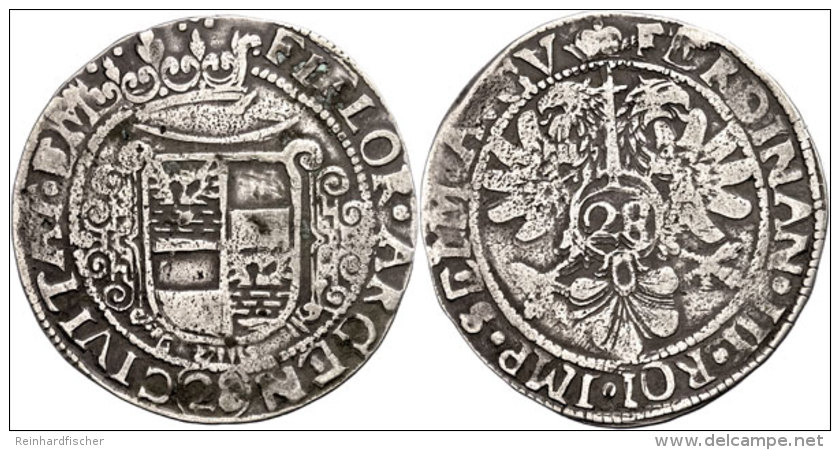 Gulden (28 St&uuml;ber), O.J. (1637-1653), Mit Titel Ferdinand III., Dav. 508, Ss.  SsGuilder (28 St&uuml;ber),... - Other & Unclassified