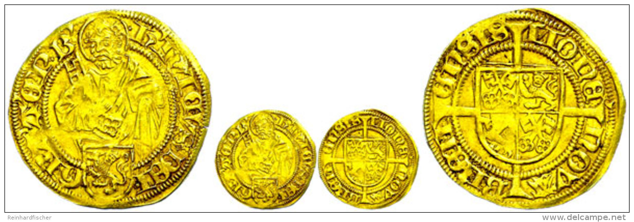 Goldgulden (3,26g), O.J. (1463-1497), Heinrich II. Von Schwarzburg, Fb. 427, Wz. Schr&ouml;tlingsriss Zwischen 3... - Sonstige & Ohne Zuordnung