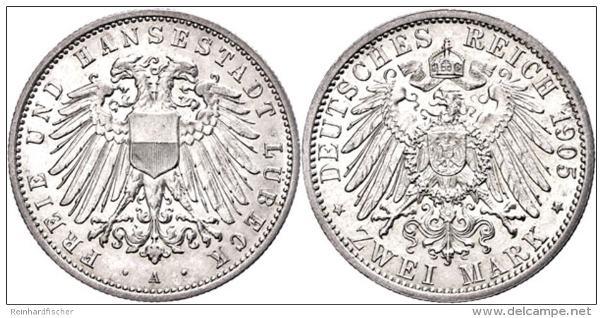 2 Mark, 1905, Vz., Katalog: J. 81 Vz2 Mark, 1905, Extremley Fine, Catalogue: J. 81 Vz - Sonstige & Ohne Zuordnung