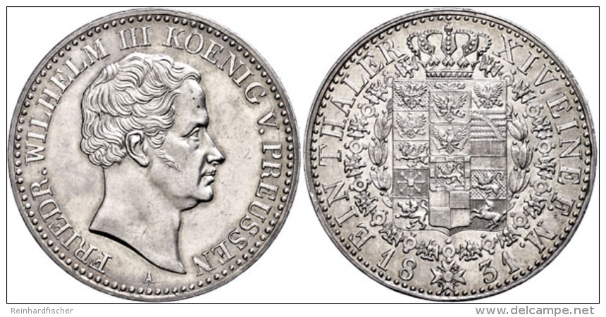 Taler, 1831, A, Friedrich Wilhelm III., AKS 17, J. 62, Wz. Rf., Vz-st.  Vz-stThaler, 1831, A, Friedrich Wilhelm... - Sonstige & Ohne Zuordnung