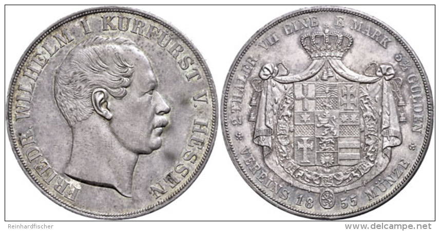 Doppeltaler, 1855, Friedrich Wilhelm I., Ohne CP Im Halsabschnitt, AKS 60, Kl. Rf., Sch&ouml;ne Patina, Vz. ... - Sonstige & Ohne Zuordnung