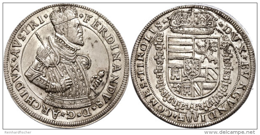 Taler, O.J. (1564-1595), Ferdinand II., Hall, Dav. 8101, F. St.  Thaler, O. J. (1564-1595), Ferdinand II.,... - Oesterreich