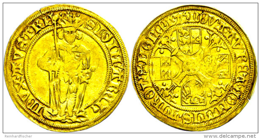 Goldgulden (3,33g), O.J. (1439-1496), Sigismund, Fb. 6, Kl. Schr&ouml;tlingsriss, Ss.  SsGold Guilders (3,... - Oesterreich