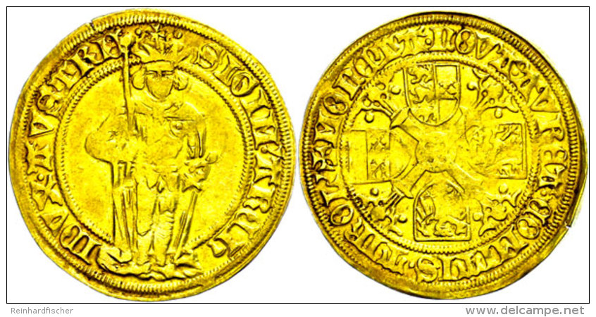 Goldgulden (3,33g), O.J. (1439-1496), Sigismund, Fb. 6, Kl. Schr&ouml;tlingsriss, Ss.  SsGold Guilders (3,... - Austria